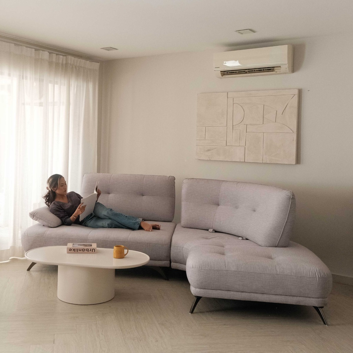 Claudia Left Corner Sofa With Adjustable Back