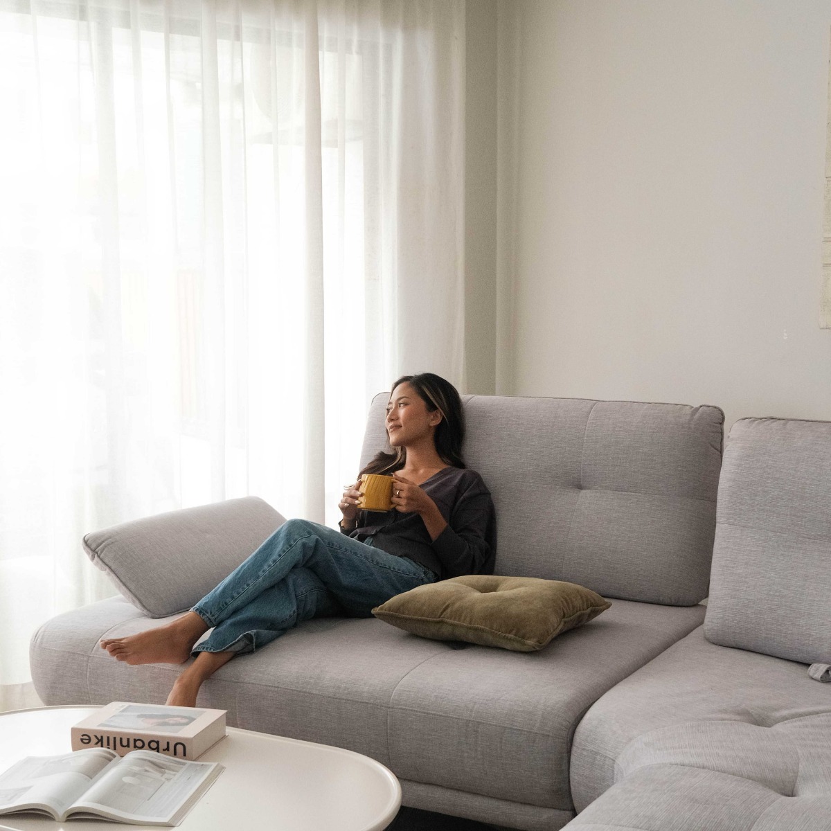 Claudia Left Corner Sofa With Adjustable Back