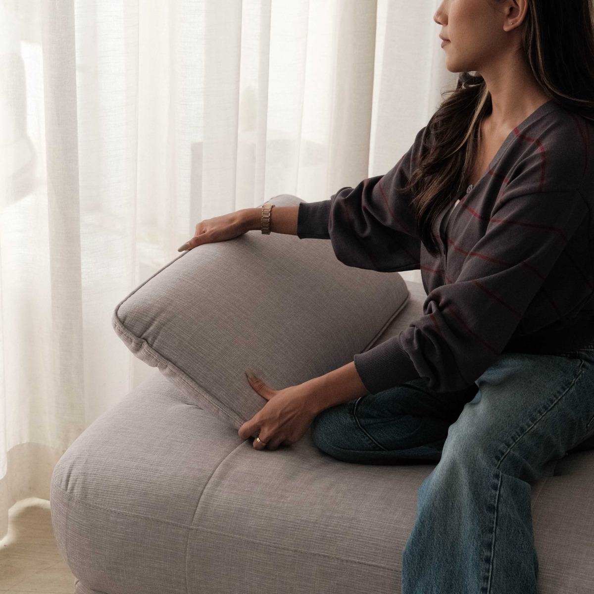 Claudia Left Corner Sofa With Adjustable Back