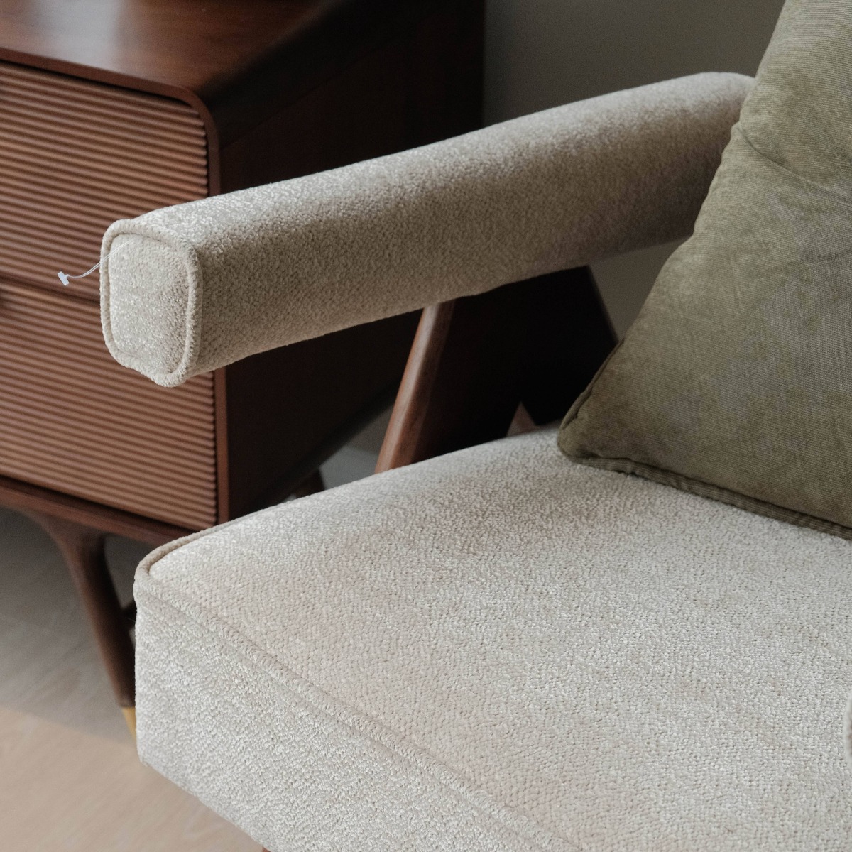 Joelle Light Beige Lounge Chair