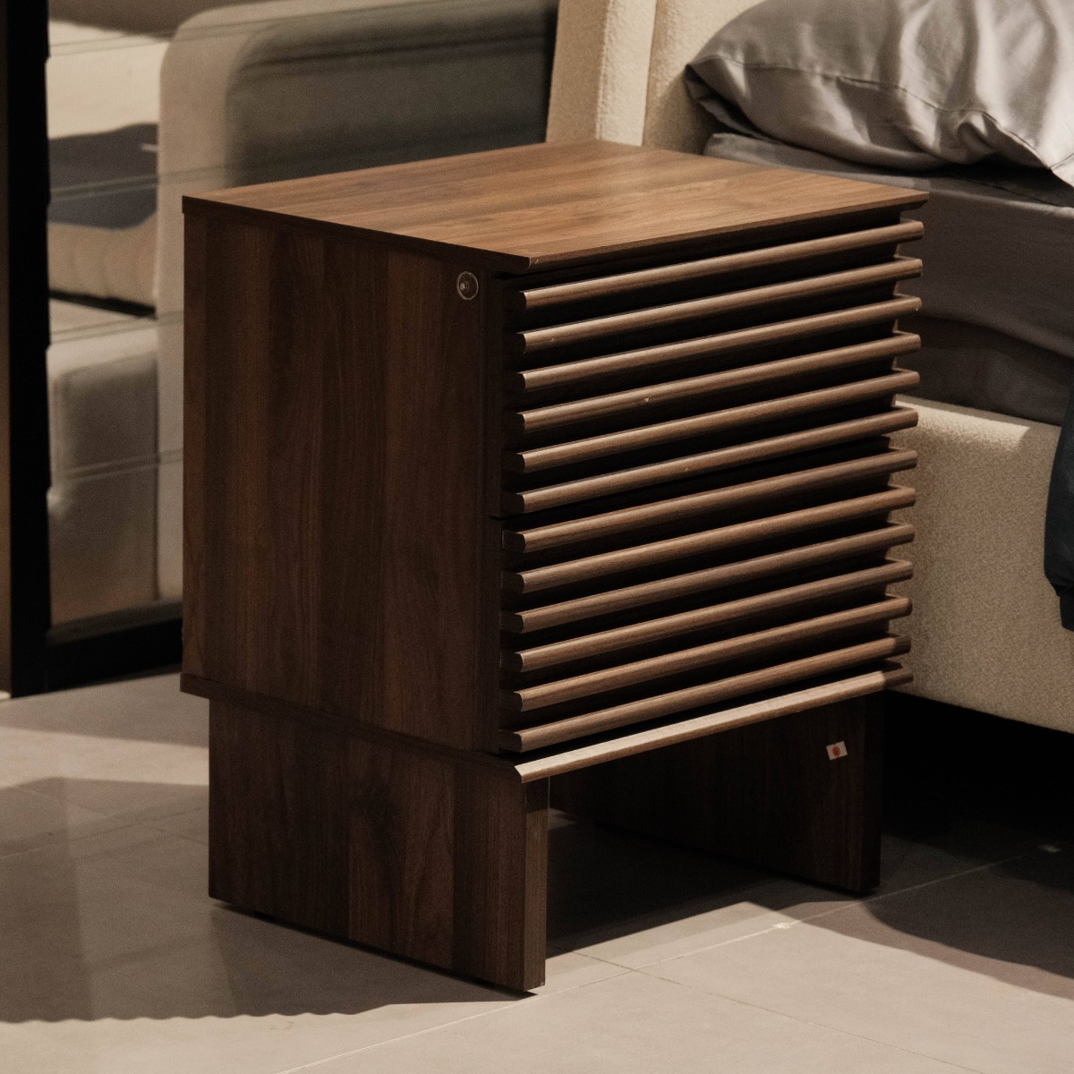 Linear Dark Brown Side Table