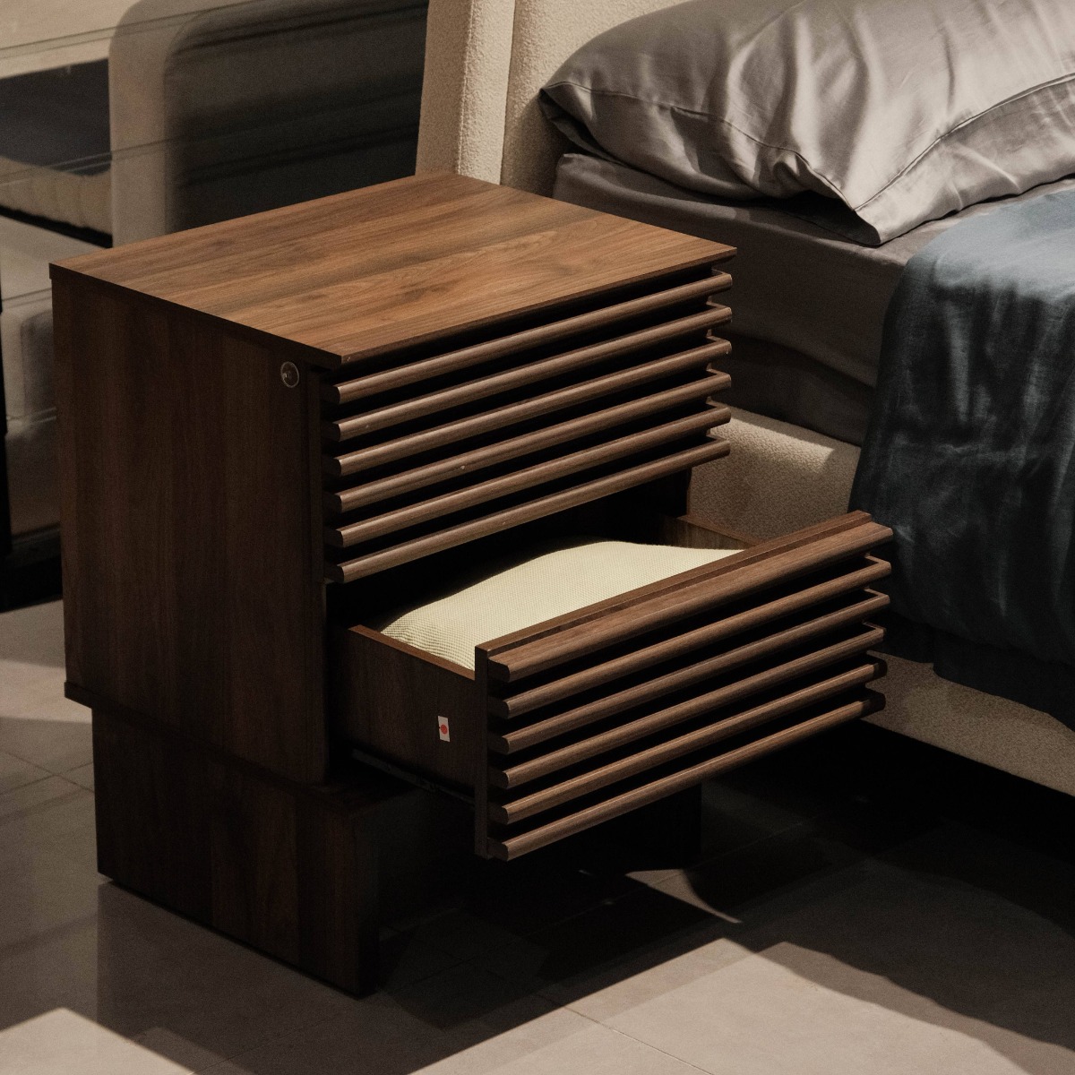 Linear Dark Brown Side Table