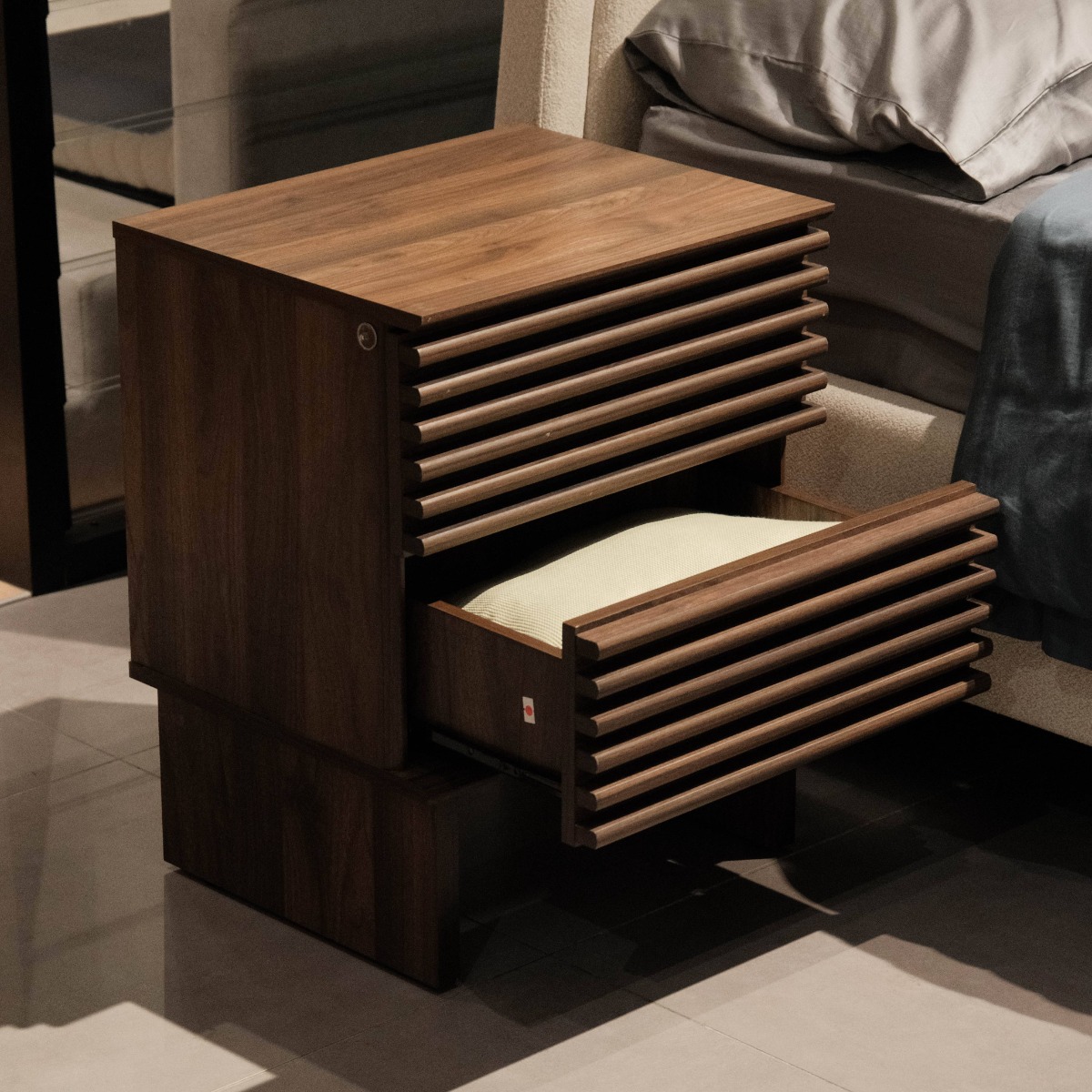 Linear Dark Brown Side Table