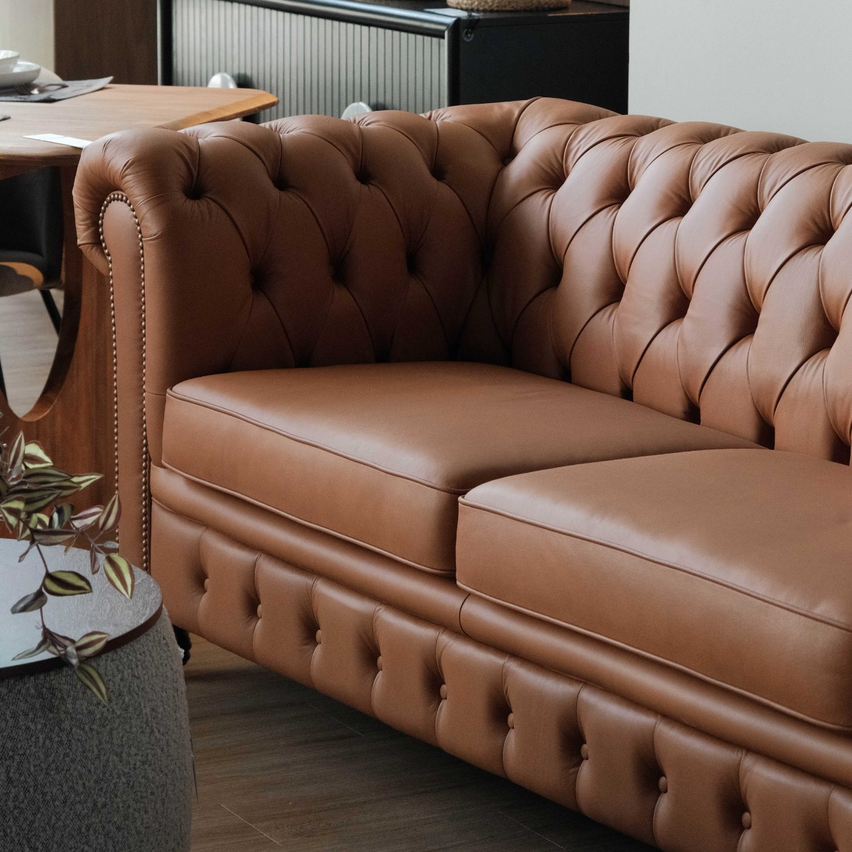Kinsley Anilina Leather Chesterfield 3 Seater Sofa
