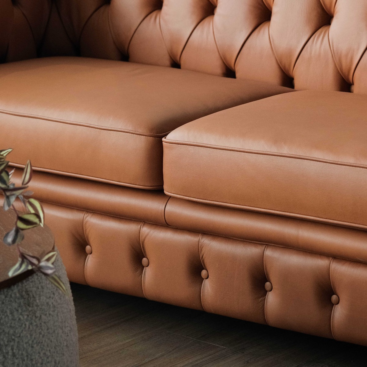 Kinsley Anilina Leather Chesterfield 3 Seater Sofa