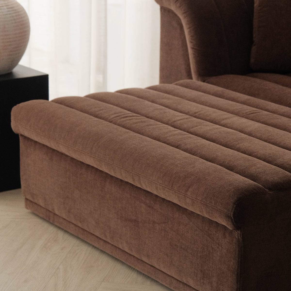 Evelyn Espresso Ottoman