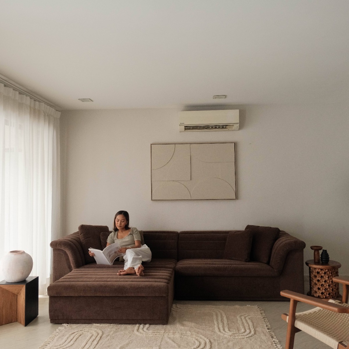 Evelyn Espresso 4 Seater Sofa