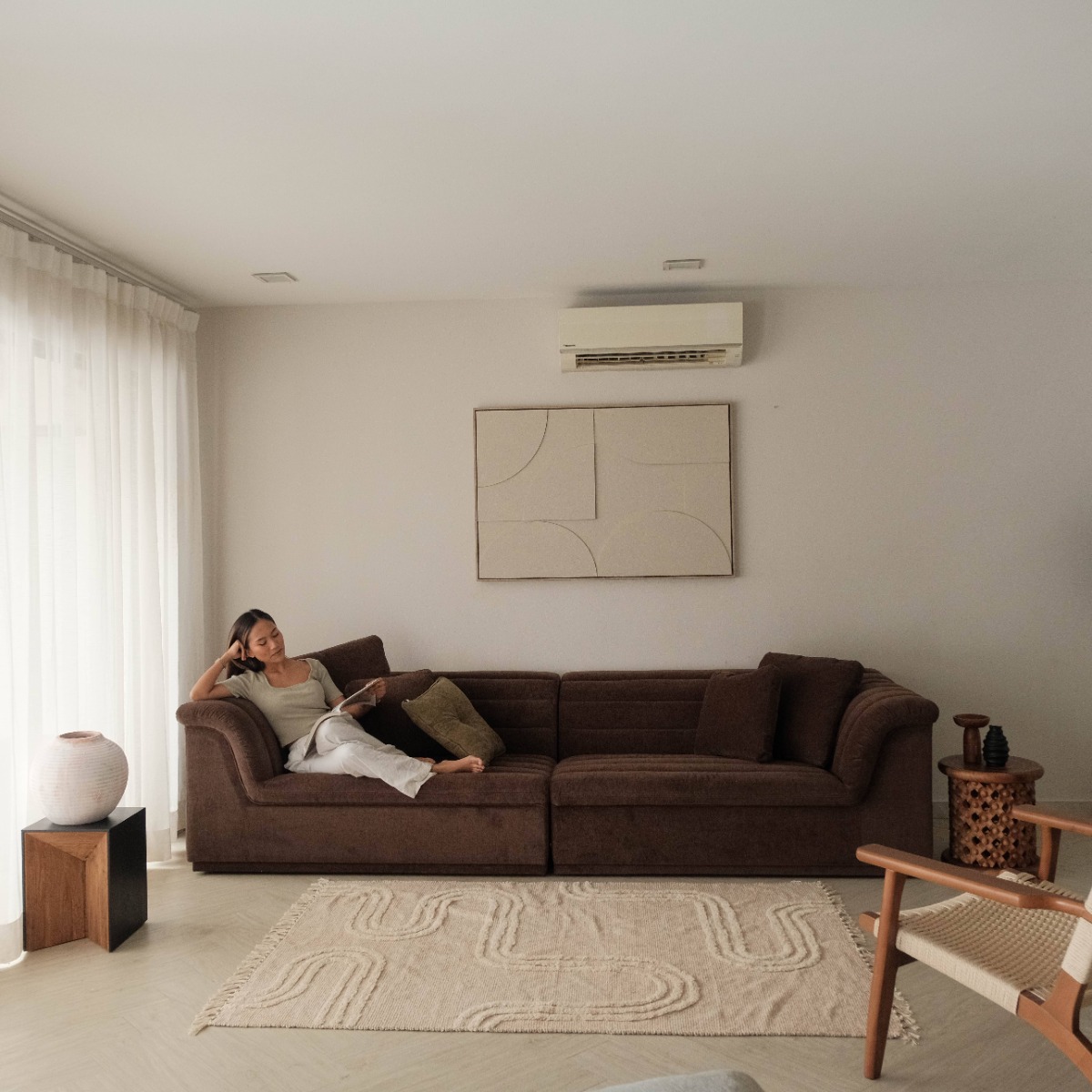 Evelyn Espresso 4 Seater Sofa