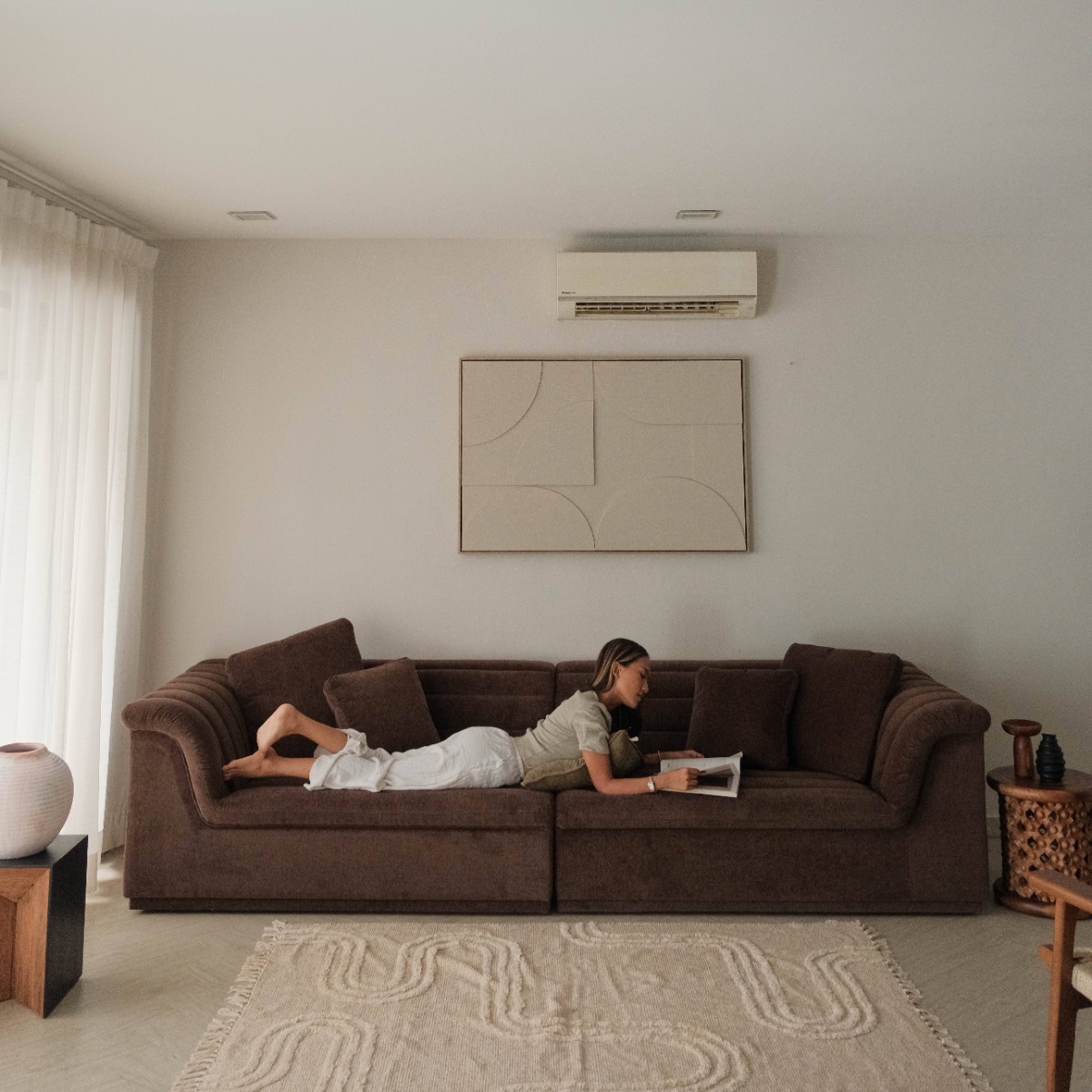 Evelyn Espresso 4 Seater Sofa