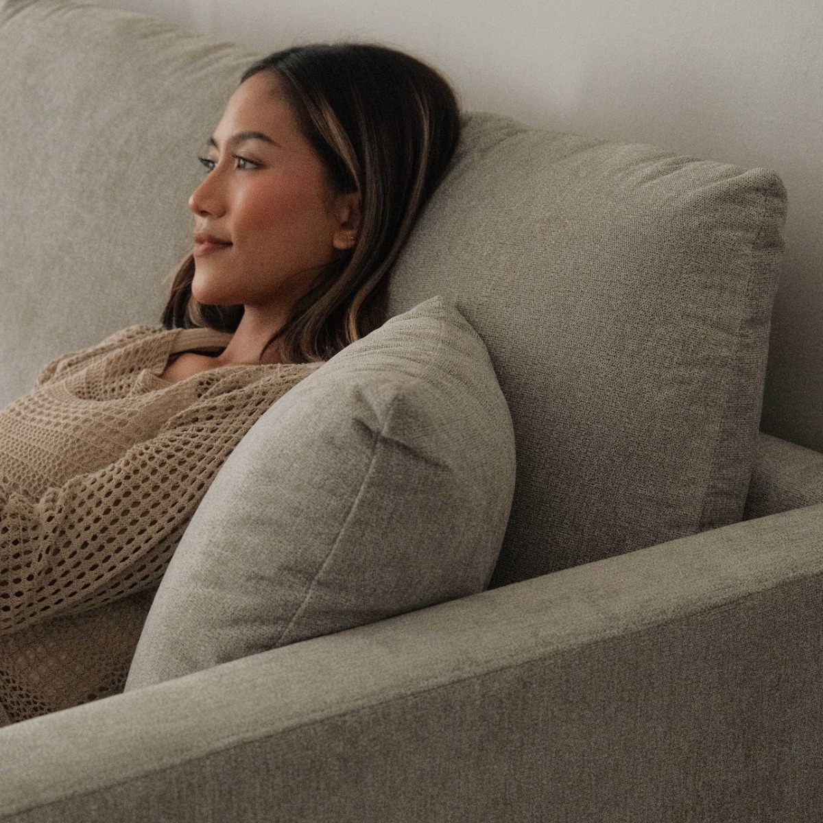 Franca Sand Grey Left Sectional Sofa