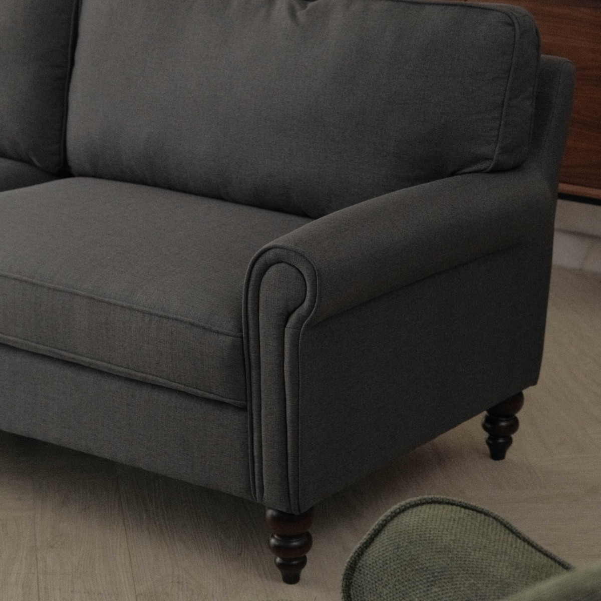 Naomi Pebble Grey 3 Seater Sofa
