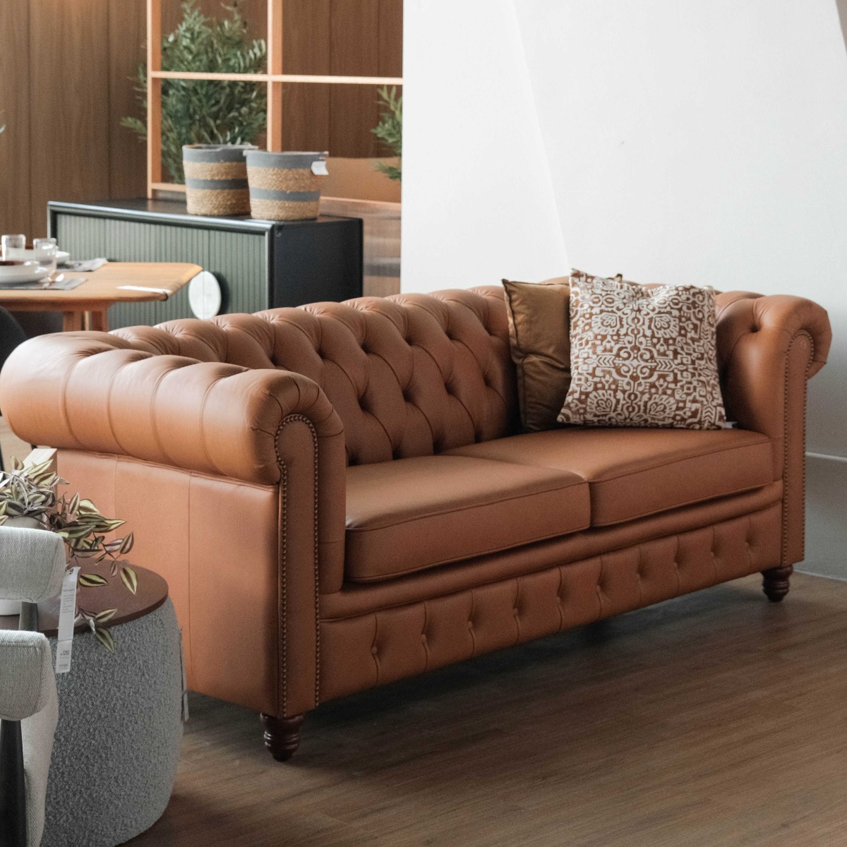 Kinsley Anilina Leather Chesterfield 3 Seater Sofa