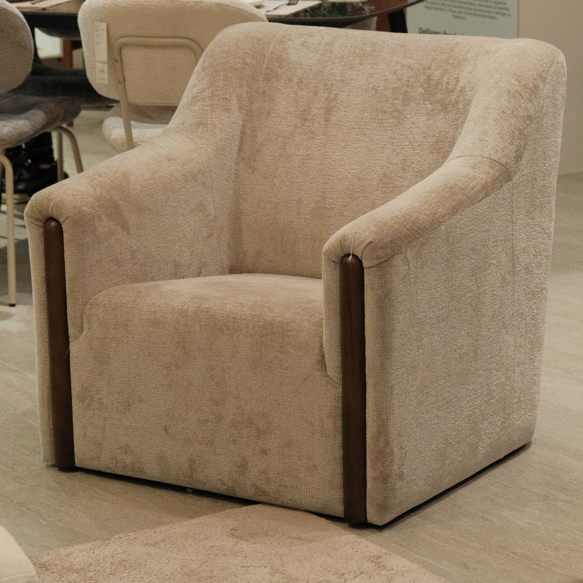Martha Sand Brown 1 Seater Sofa