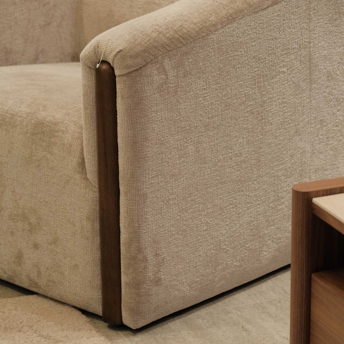 Martha Sand Brown 1 Seater Sofa
