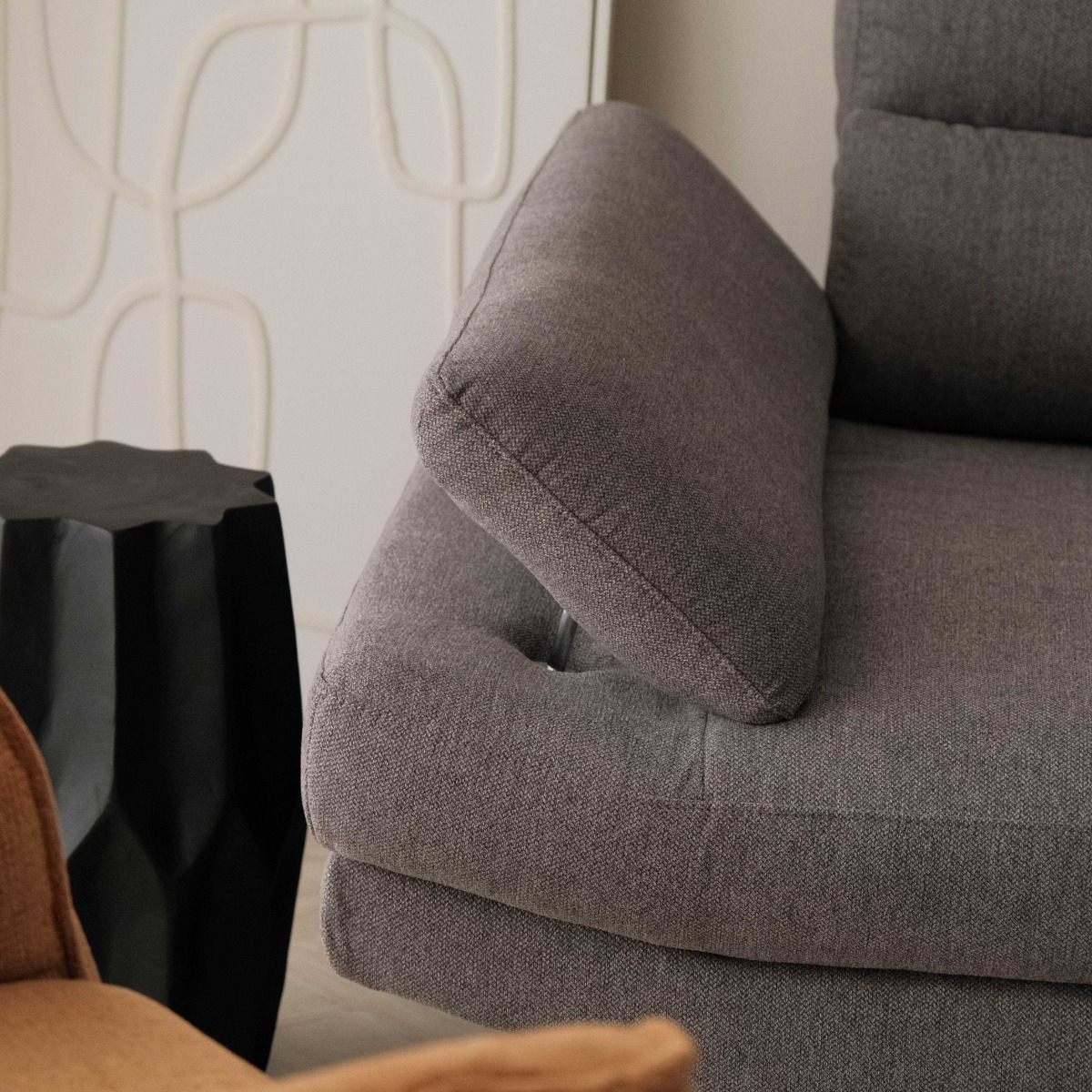 Sway Dark Grey 3 Seater Sofa With Adjustable Back