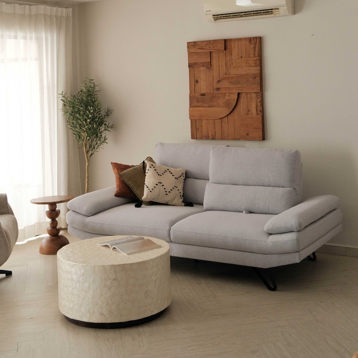Sway Flint Grey 3 Seater Sofa With Adjustable Back