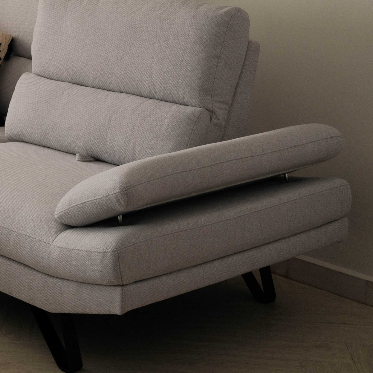 Sway Flint Grey 3 Seater Sofa With Adjustable Back
