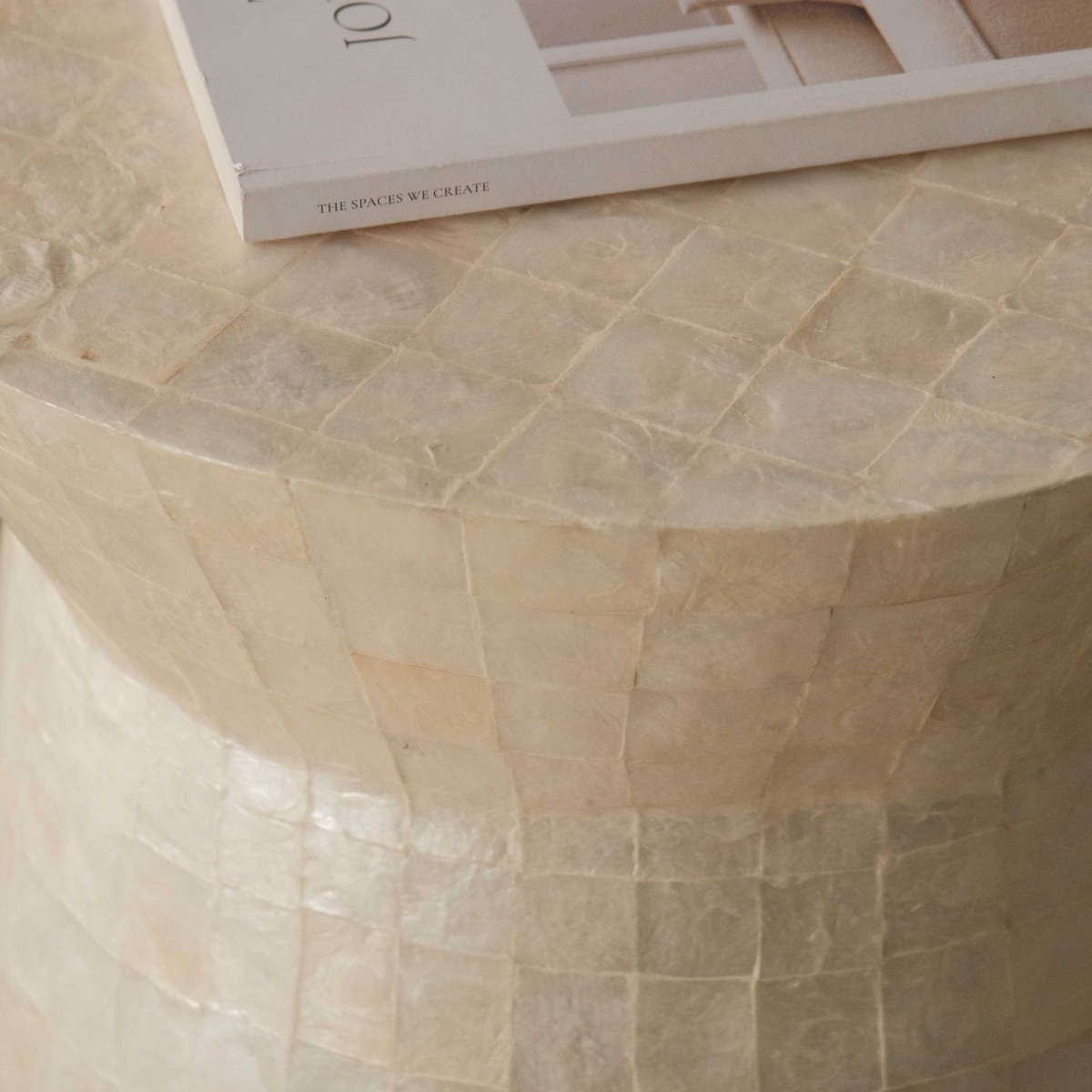 Putri Capiz White Side Table