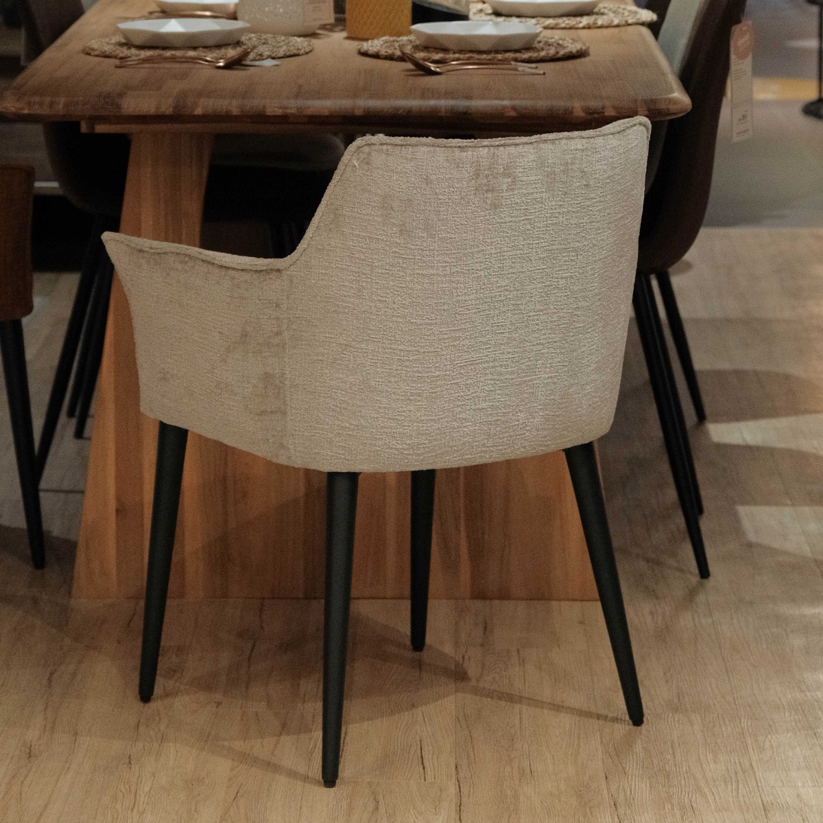 Emile Light Grey Dining Arm Chair