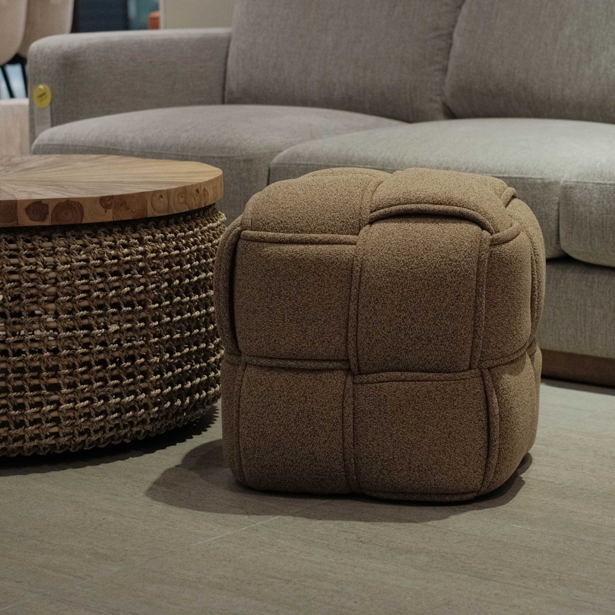 Cuboid Autumn Brown Stool