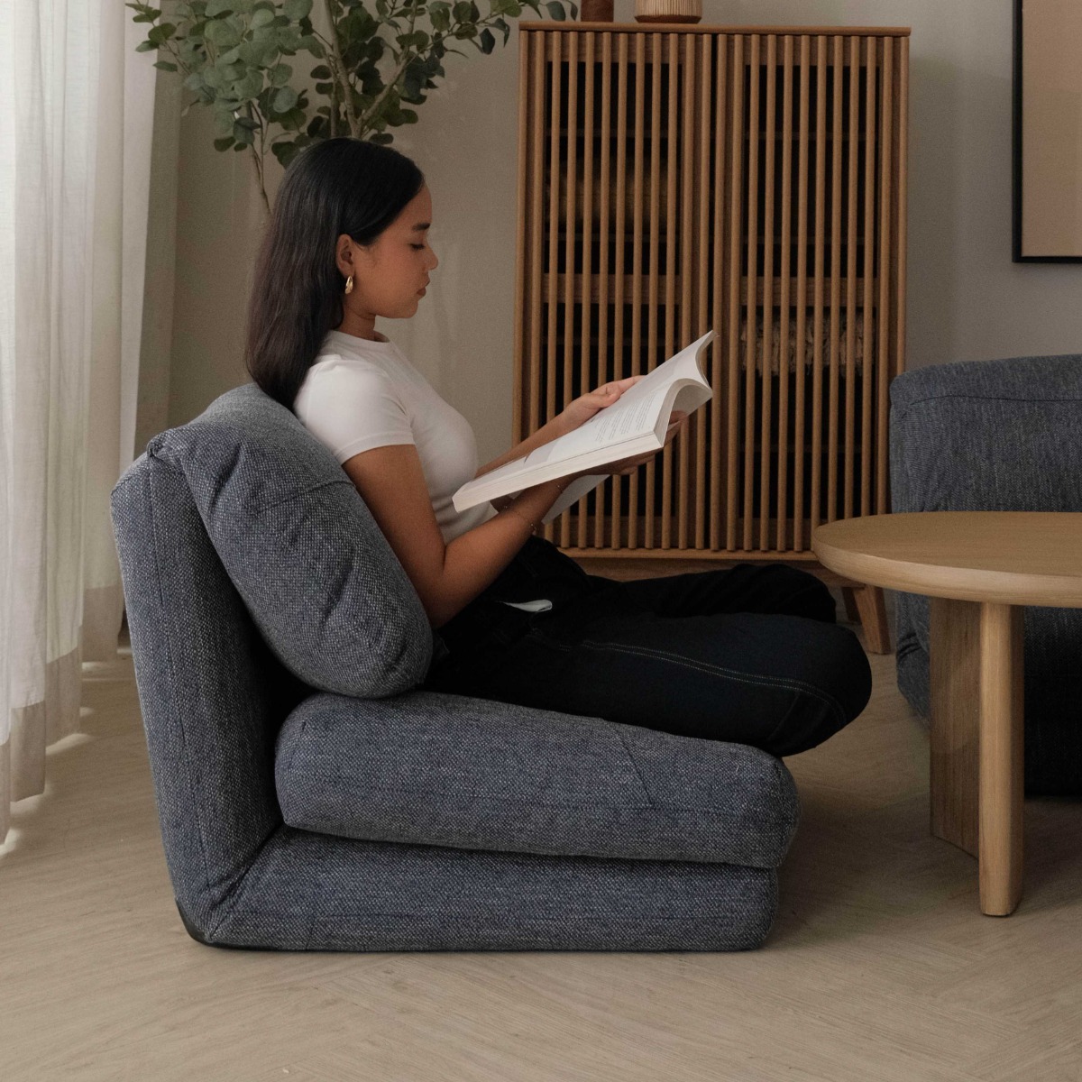 Gin Denim Blue Lazy Couch