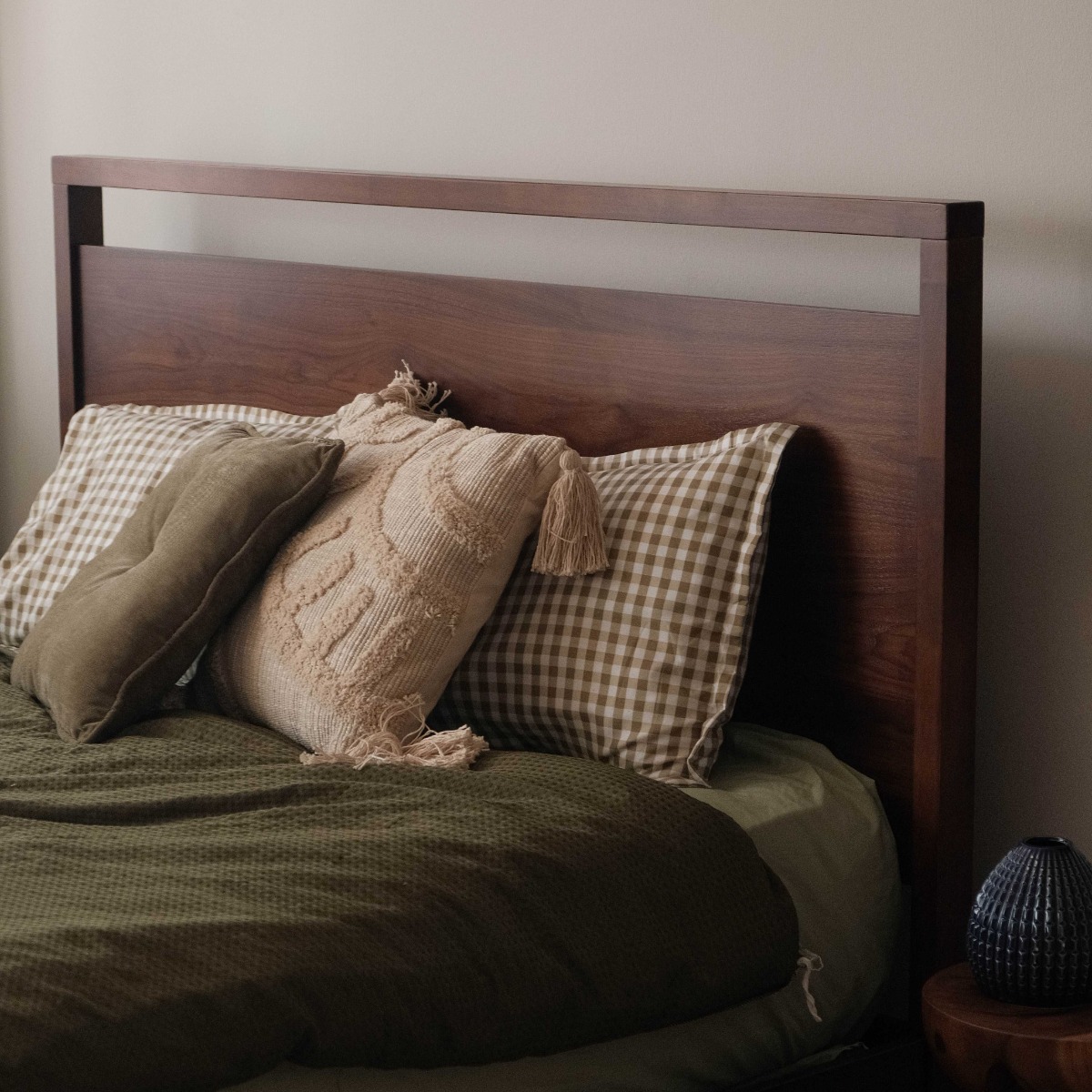 Fred Walnut Mid Century King Bed