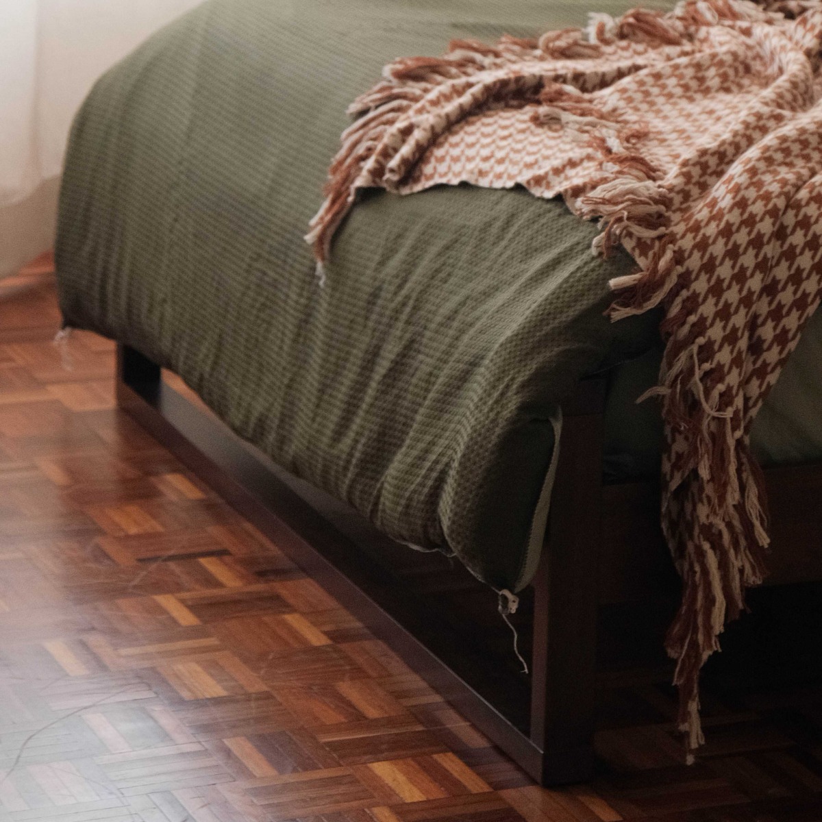 Fred Walnut Mid Century King Bed