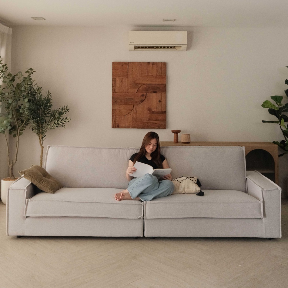 Judith Mist Grey 4 Seater Sofa
