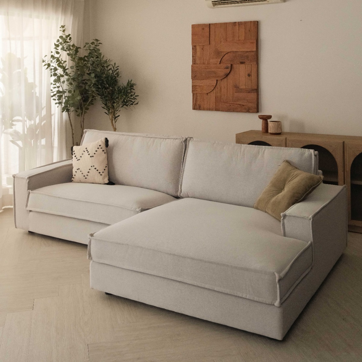 Judith Mist Grey Left Sectional Sofa