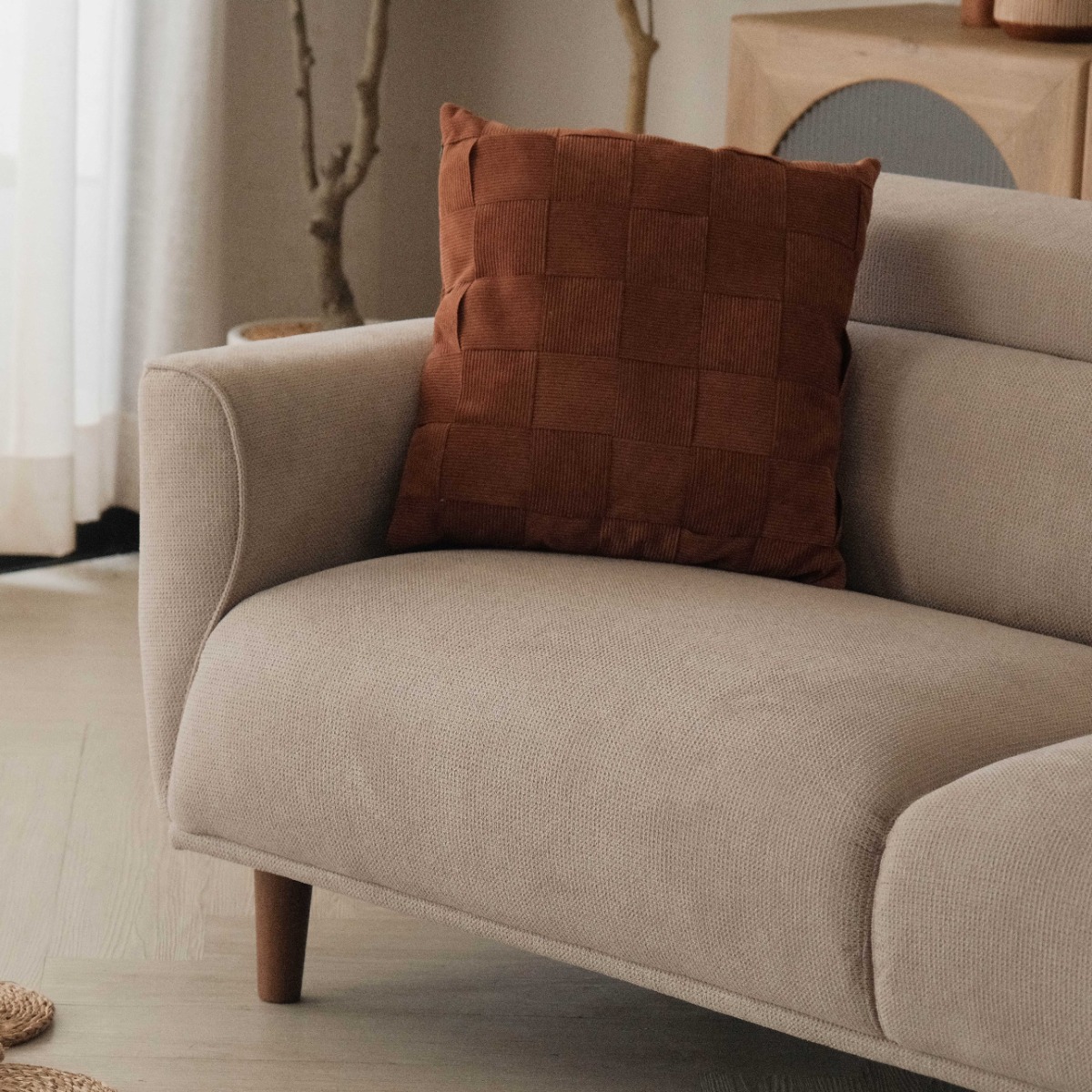 Jake Light Beige 3 Seater Sofa