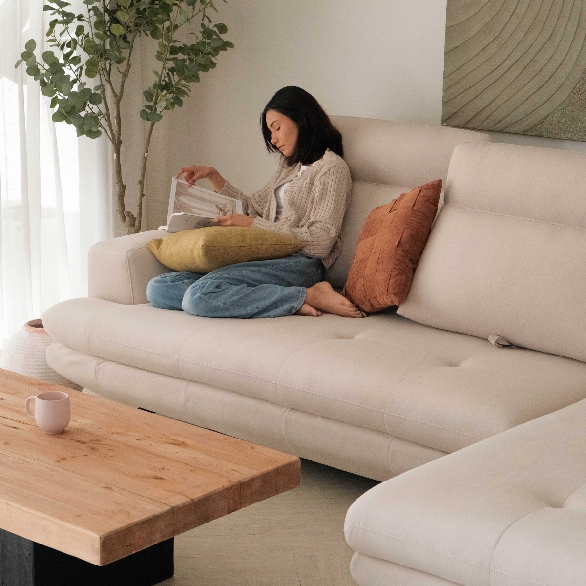 Mason Left Sectional Sofa With Adjustable Back