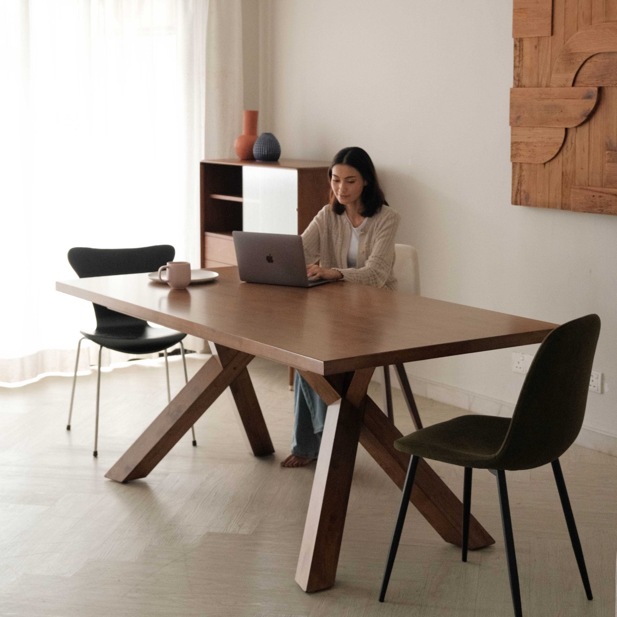 Jameson Honey Oak Dining Table 180cm