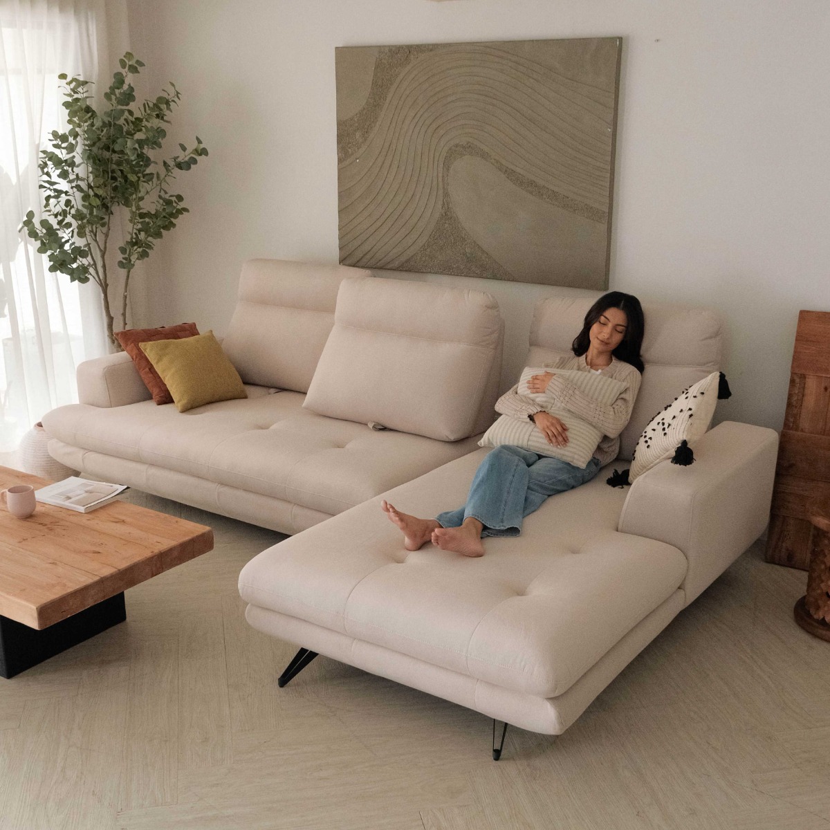 Mason Left Sectional Sofa With Adjustable Back