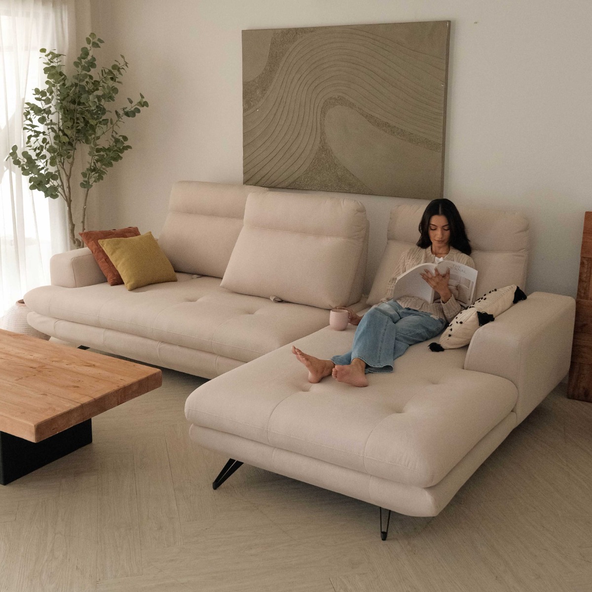 Mason Left Sectional Sofa With Adjustable Back