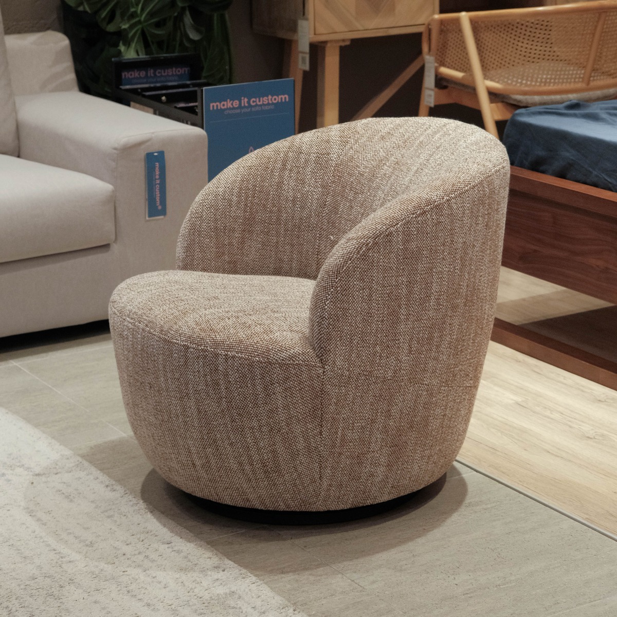 Irwin Brown Swivel Lounge Chair