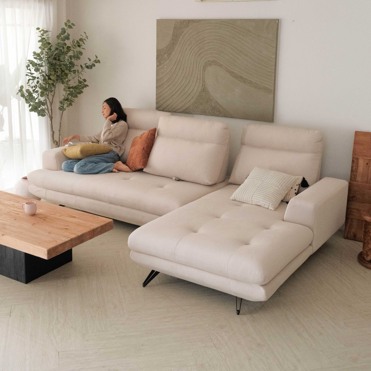 Mason Left Sectional Sofa With Adjustable Back