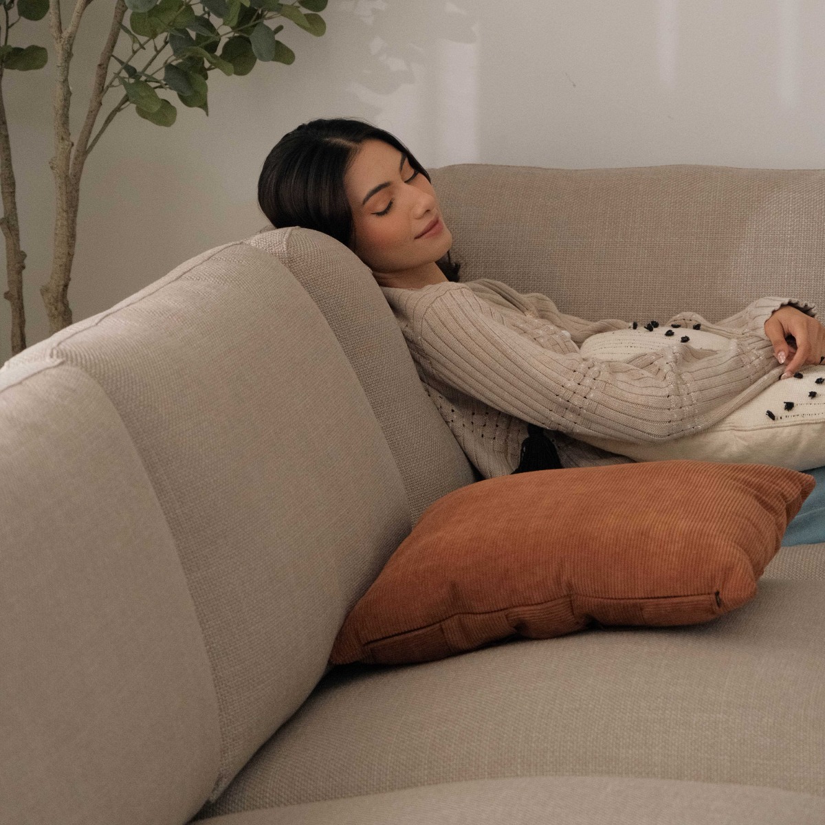 Emmett Sand Brown Corner Sofa