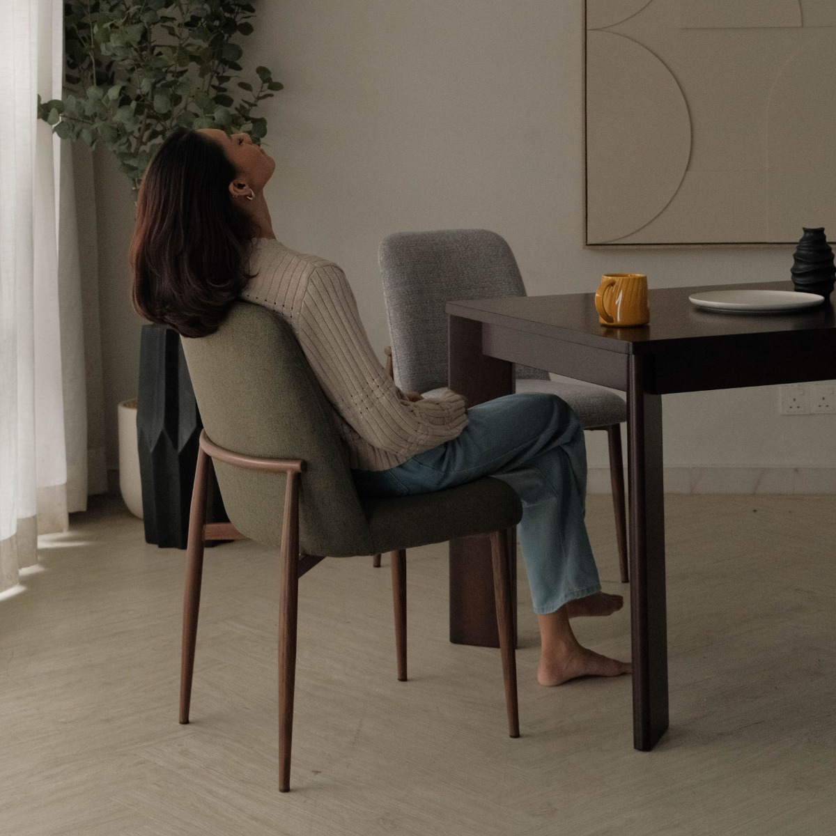 Marvin Retro Green Dining Chair