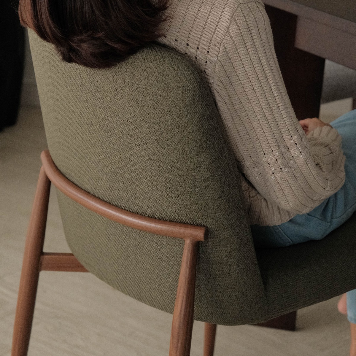 Marvin Retro Green Dining Chair