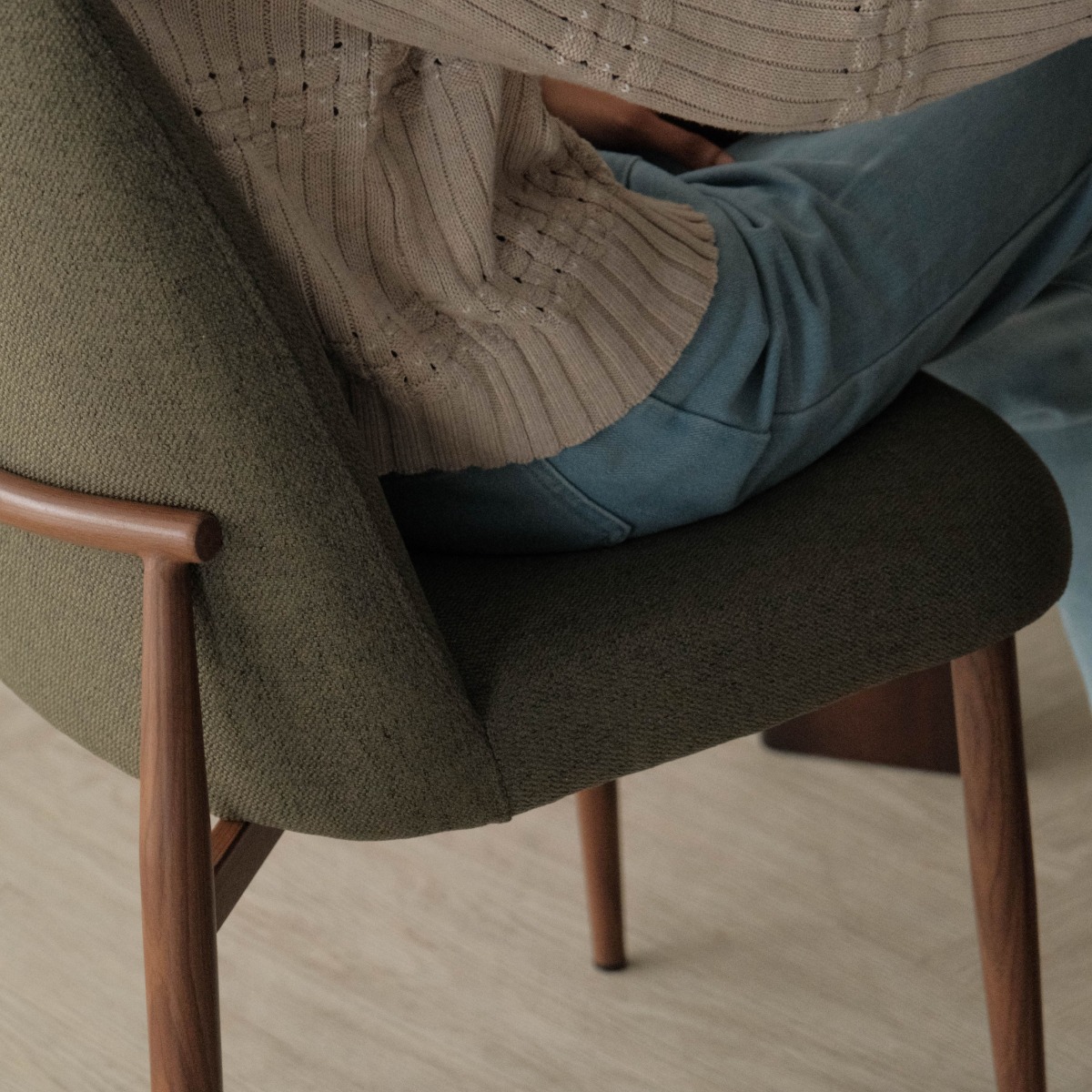 Marvin Retro Green Dining Chair