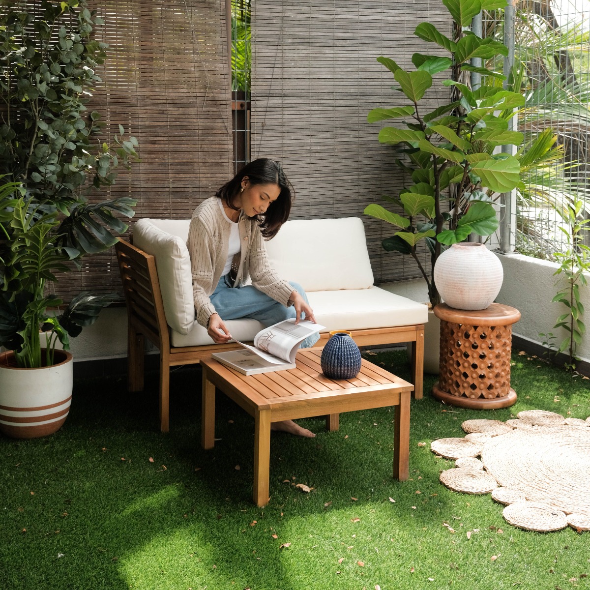 Freesia Outdoor Modular Ottoman / Coffee Table