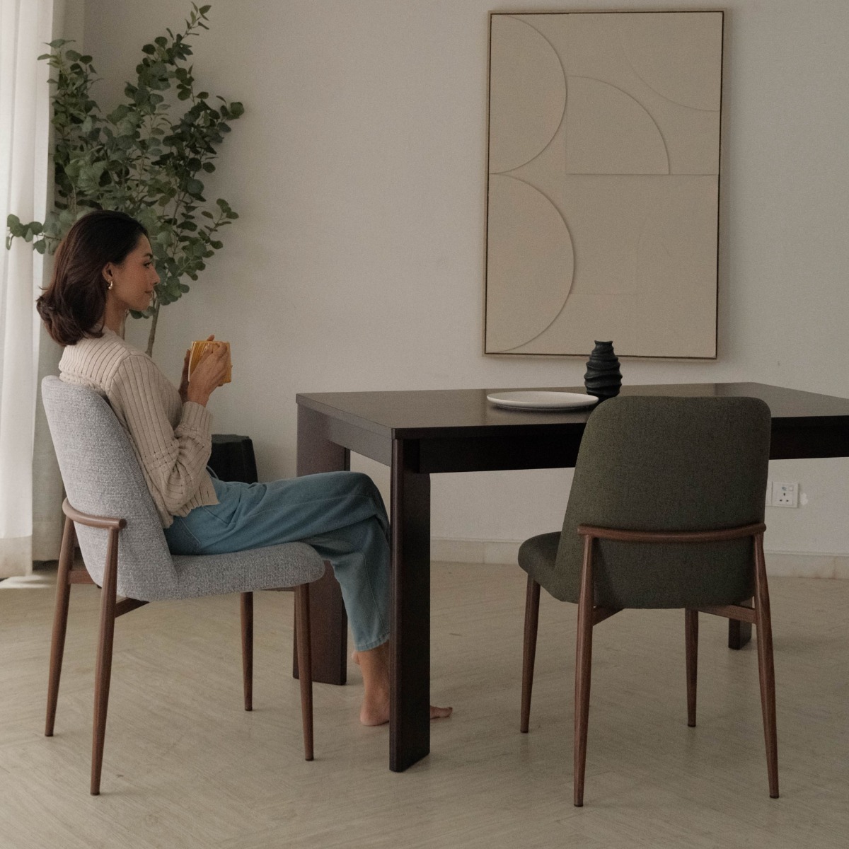 Marvin Retro Green Dining Chair