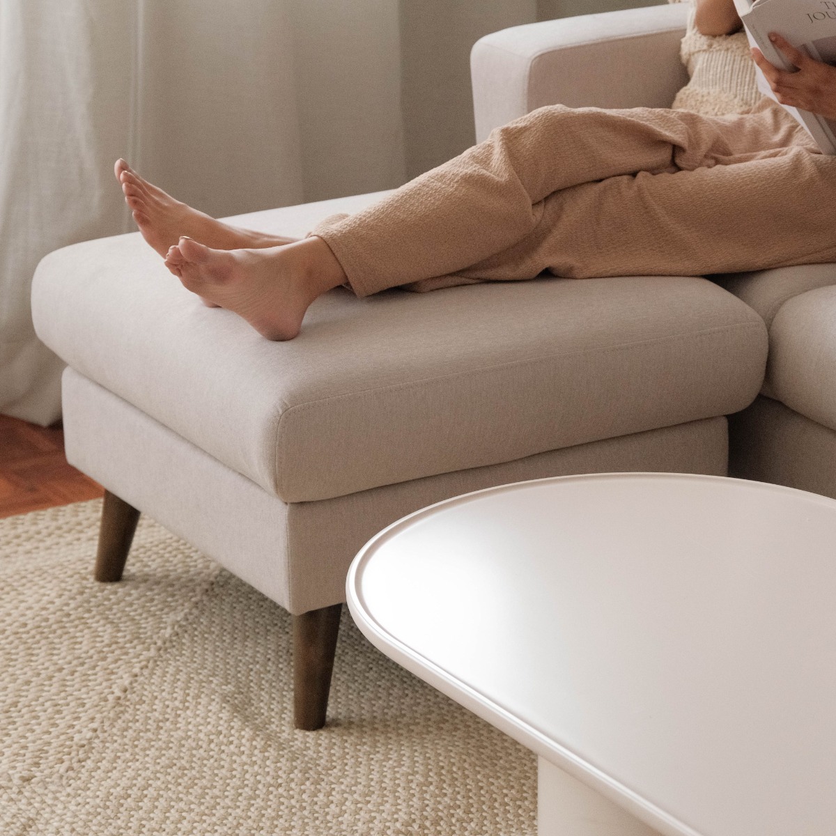 Riko Light Grey Ottoman