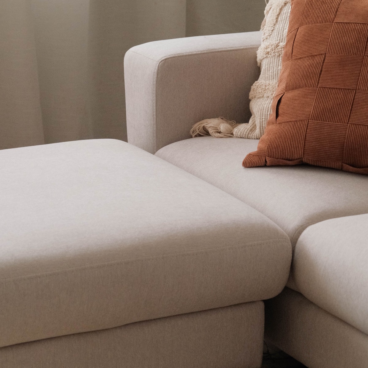 Riko Light Grey Ottoman