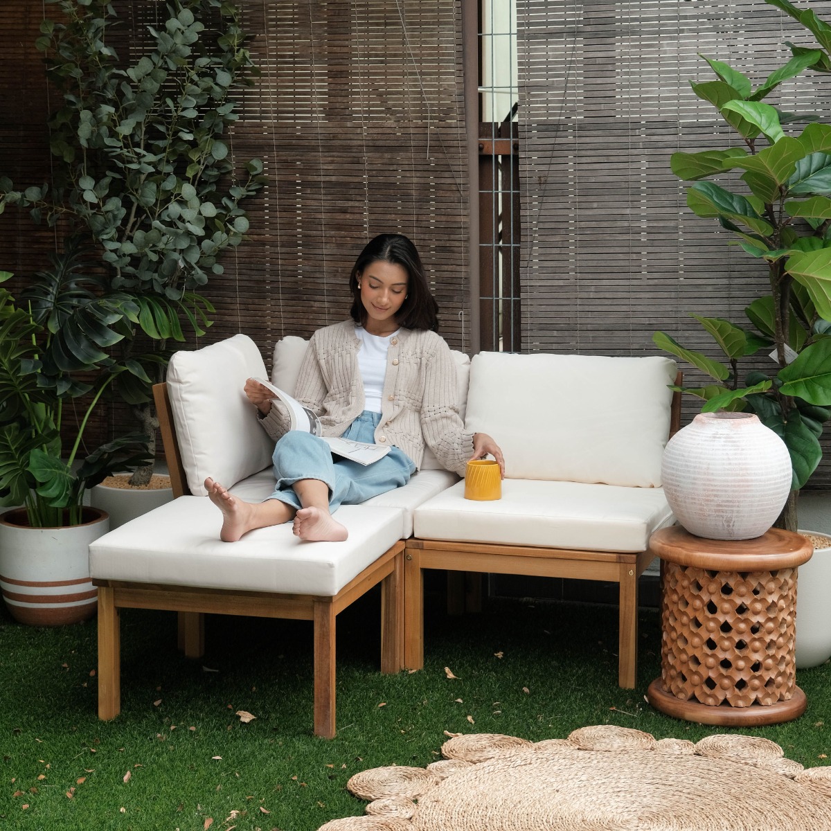 Freesia Outdoor Modular Ottoman / Coffee Table