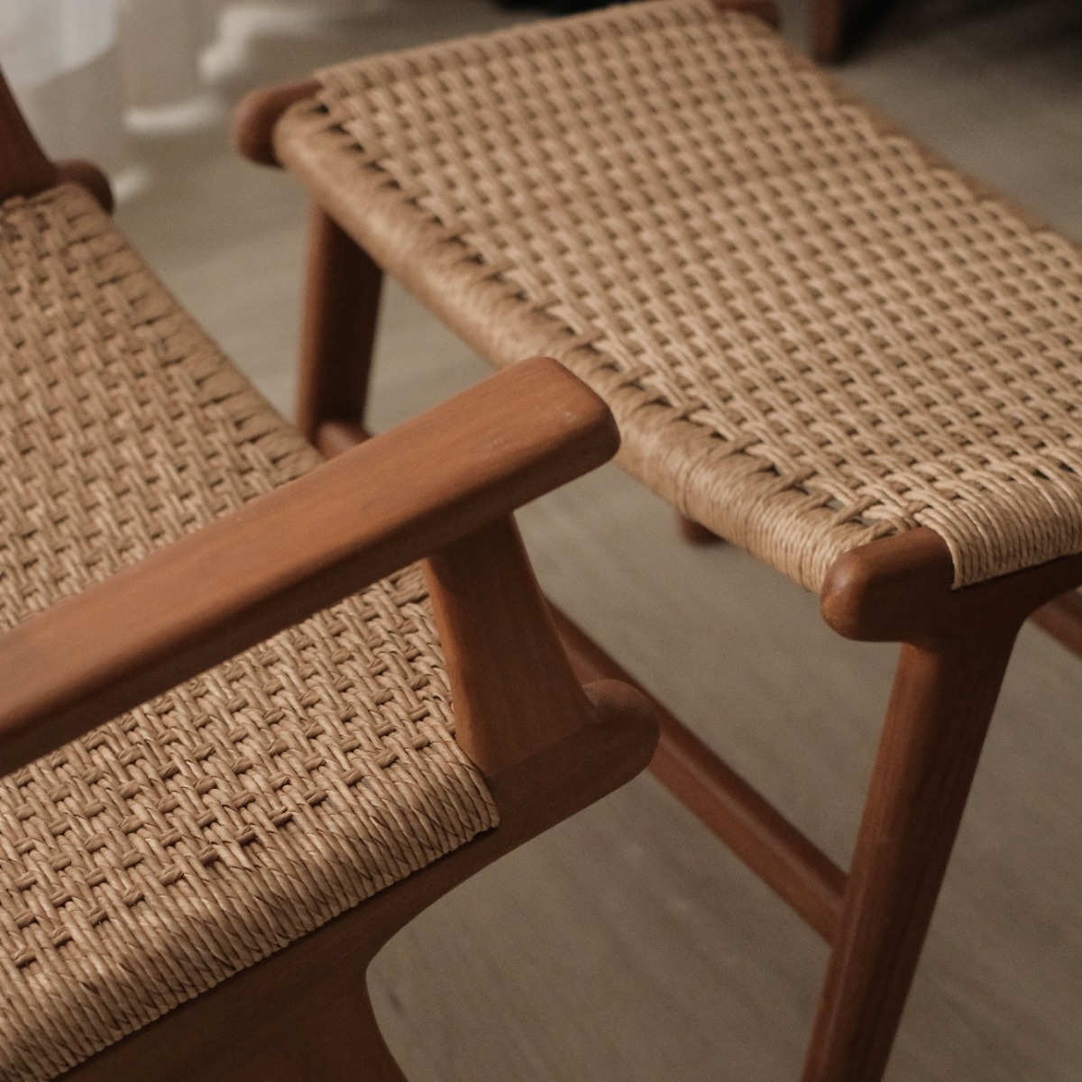 Laras Teak Brown Footstool