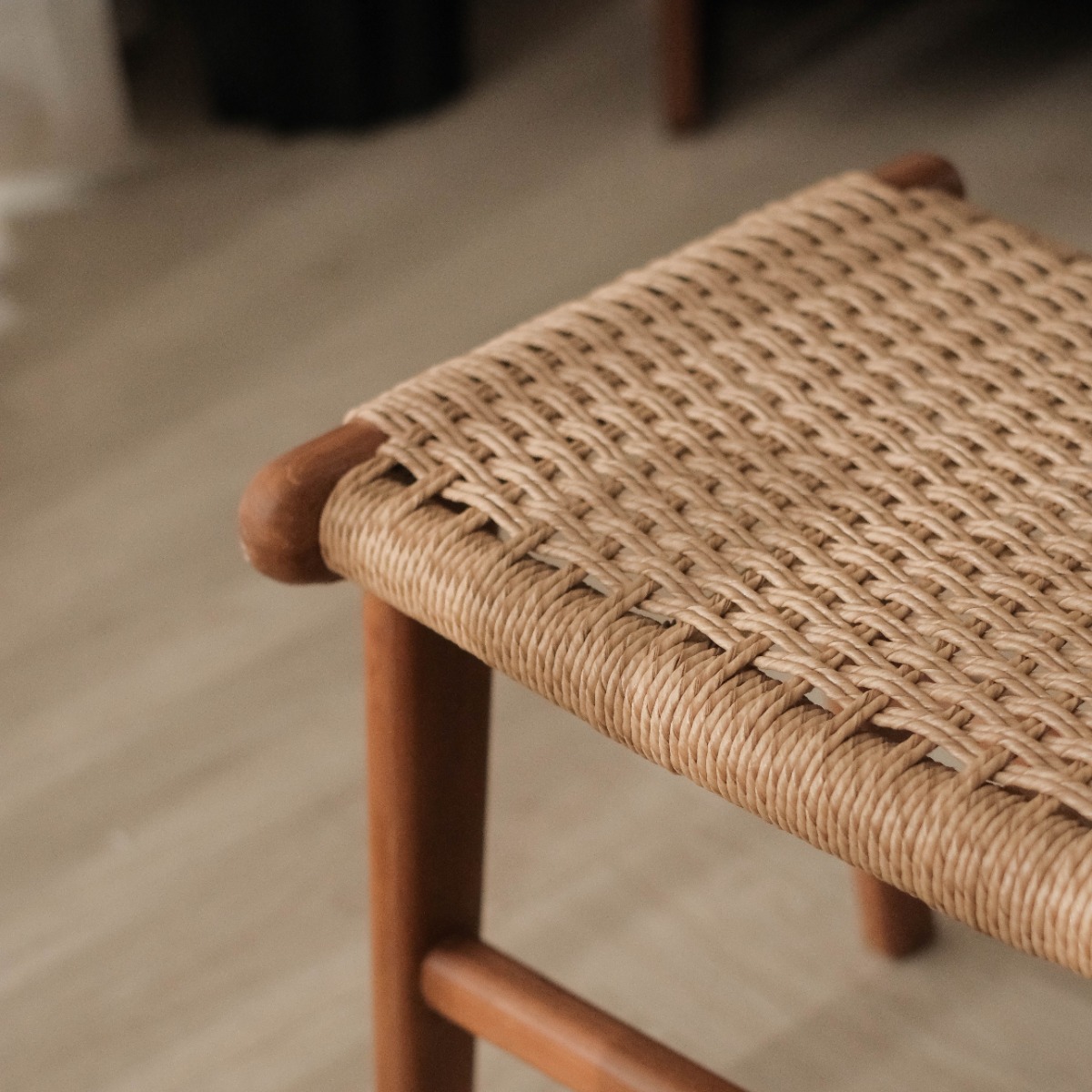 Laras Teak Brown Footstool