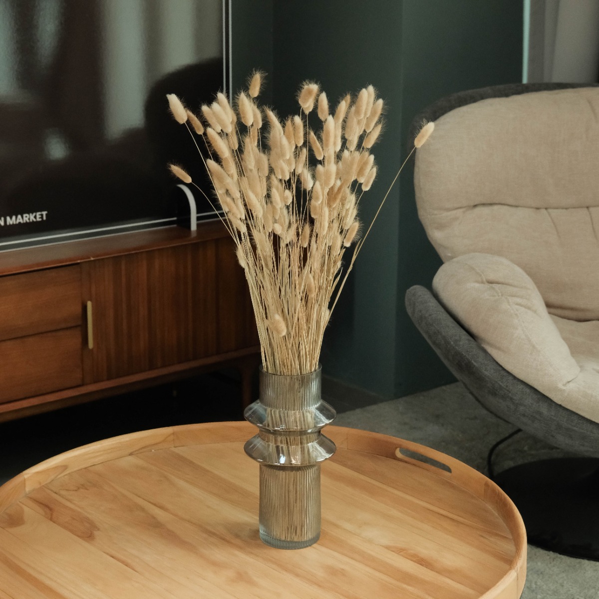 Preserved Natural Bunny Tail Grass 85cm (Bunch)
