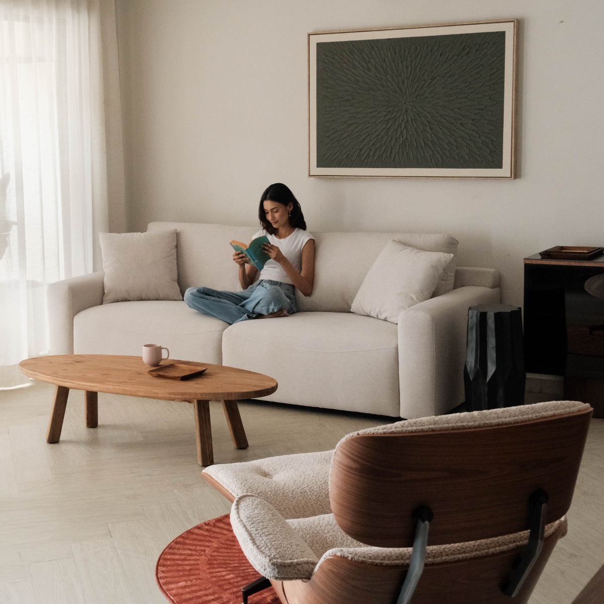 Leif Oatmeal 4 Seater Sofa