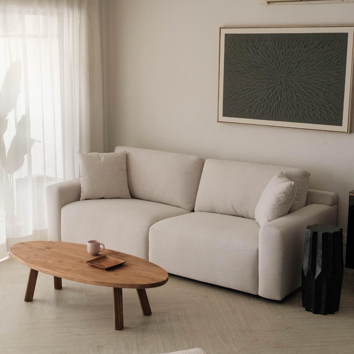 Leif Oatmeal 4 Seater Sofa